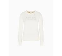 Armani Exchange Felpa da Donna a Maniche Lunghe, con Logo Rotondo, ISO, M