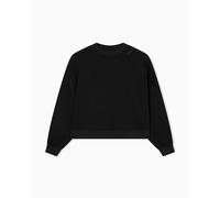 Armani Exchange Felpa da Donna con Logo Lettering Relaxed Fit, Colore Nero, L, Nero, L