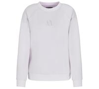 Armani Exchange Icon Project, Shiny Logo, Crewneck Maglia di Tuta, Bianco Ottico, L Donna