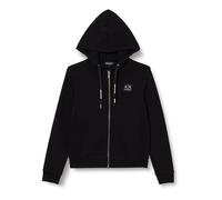 Armani Exchange Sustainable, Black Edition, Zip Closure Felpa con Cappuccio, Nero, M Donna