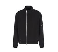 Armani Exchange Felpa da Uomo Black Edition, Tasca a Maniche Corte, con Logo in Silicone, Nero, XL