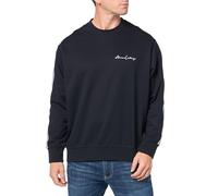 Armani Exchange Felpa da Uomo con Logo Signature Stretch Poly Viscose, Blu Navy, XL