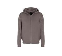 Armani Exchange Cozy, Long Sleeve Back Logo Patch Hood Maglione Cardigan, Dark Gull Gray, L Uomo