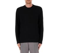 Armani Exchange Felpa da Uomo The Grid, Sustainable, Micro damier Effect, Nero, XS, Nero, XS