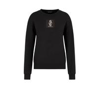 Armani Exchange - Felpa Girocollo con Patch Monogramma - - Sweatshirts & Hoodies - Donna - Nero - L