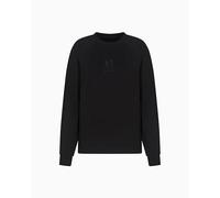 Armani Exchange Icon Project, Shiny Logo, Crewneck Maglia di Tuta, Nero, S Donna