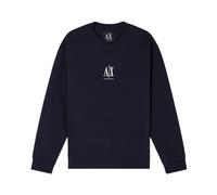 Armani Exchange - Felpa Girocollo in Cotone Elasticizzato con Logo Icon - - Sweatshirts & Hoodies - Uomo - Blu - XS