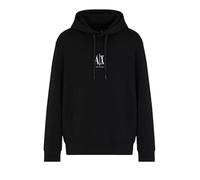 Armani Exchange Felpa con cappuccio Icon Project logo ricamato Nero/bianco XL Uomo
