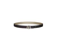 Armani Exchange Fibbia per Cintura con Logo, Nero/Oro, 95 cm Donna