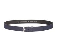 Armani Exchange Fibbia Regolabile in Argento Cintura, Blu Navy, Taglia Unica Uomo