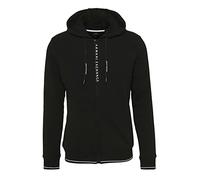 ARMANI EXCHANGE Giacca di felpa nero / bianco, Taglia L