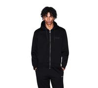 Armani Exchange Genuine Cotton, Zipped, Long Sleeve Side Logo Felpa con Cappuccio Uomo (Pacco da 1)