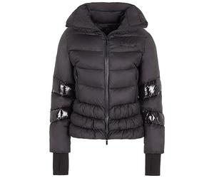 Armani Exchange Giacca da donna Limited Edition We Beat As One Funnel Neck Puffer Shell, Nero, M