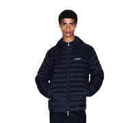 Armani Exchange Giacca da uomo, a maniche lunghe, imbottita, con logo Lettering, blu scuro, M, Navy scuro, M