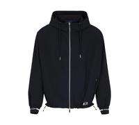 Armani Exchange - Giacca in Tessuto Laminato con Cappuccio - - Jackets - Uomo - Blu - M