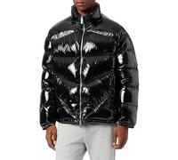 Armani Exchange Gilet da uomo in nylon lucido rivestito, Nero, M