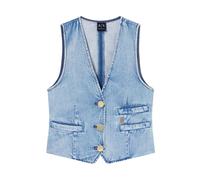 Armani Exchange - Gilet in Cotone - - Jackets - Donna - Blu - XS