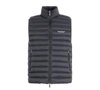 Armani Exchange - Gilet nero con trapuntaturo orizzontale con stampa logo per uo