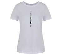 Armani Exchange Girl's Route 66, Front Logo T-Shirt,White, Bianco, L Donna