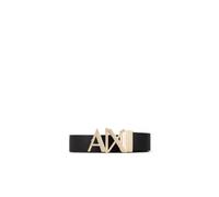 Armani Exchange Gold Ax Buckle Reversible Hinge Belt cintura Uomo (Pacco da 1)