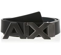 Armani Exchange Hinge Belt, Cintura, Uomo, Nero (Black/Phantom 43120), 4 (Taglia Produttore: 32)
