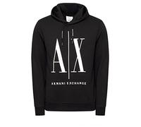 ARMANI EXCHANGE Felpa nero / bianco, Taglia S