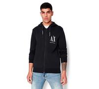 Armani Exchange Icon Hoodie, Elastico in Vita, Uomo, Blu (Navy 1510), L