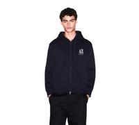 Armani Exchange Icon Project, Emboidered Logo, Full Zip Felpa con Cappuccio Uomo (Pacco da 1)