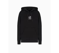 Armani Exchange Icon Project, Embroidered Logo, Hooded, Felpa con Cappuccio Donna, Nero, S