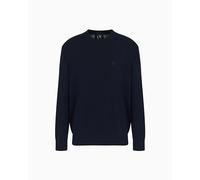 Armani Exchange Icon Project, Embroidered Logo Pullover, Blu Scuro, XL Uomo
