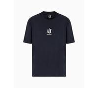 Armani Exchange Icon Project, Embroidered Logo T-Shirt, Blu Scuro, XS Uomo