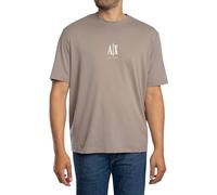 Armani Exchange Icon Project, Embroidered Logo T-Shirt, Legno, XL Uomo