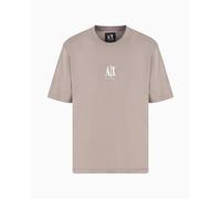 Armani Exchange Icon Project, Embroidered Logo T-Shirt, Legno, XS Uomo
