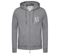 Armani Exchange Icon Project Embroidered Zip Up Hooded Sweatshirt Maglia di Tuta, Bc09 Grigio, XS Uomo