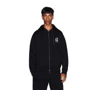 Armani Exchange Icon Project - Felpa con Cappuccio e Logo Ricamato, da Uomo, Nero, XS