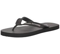 Armani Exchange Infradito da uomo con logo laterale, Nero, 39 EU