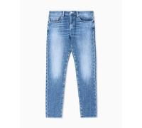 Armani Exchange J14 Skinny Fit Jeans in Stone Washed Cotton Denim (IT, Numero, 32, Slim, Regular, Blu Medio)