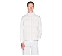 Armani Exchange, ,Jackets ,Uomo ,Bianco ,M Full Zip Sleeveless Down Jacket