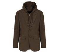 Armani Exchange, ,Jackets ,Uomo ,Verde ,XL Blazer Felpa con Pannello Pettorale e Cappuccio Rimovibili
