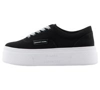Armani Exchange James, Scarpe da Ginnastica da Donna, in Tela, con Piattaforma, Nero, 38.5 EU