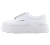 Armani Exchange James, Scarpe da Ginnastica da Donna, in Tela, con Piattaforma, Op White, 37.5 EU