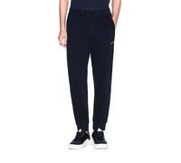 Armani Exchange Pantaloni da uomo con risvolto e logo lettering laterale Navy scuro XL