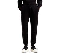 Armani Exchange Icon Project, Color Contrast Emboidered Logo Pantaloni della Tuta, Nero, M Donna