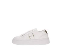 Armani Exchange Kurt, Details, Debossed Logo, Scarpe da Ginnastica Donna, off White Pale Gold, 37 EU