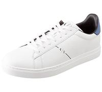 Armani Exchange Lace Up, Side Line Logo, Back Color Detail, Scarpe da Ginnastica Uomo, Bianco/Blu (Op.White/Blue), 44 EU