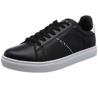 Armani Exchange Lace Up, Side Line Logo, Back Color Detail, Scarpe da Ginnastica Uomo, Nero/Bianco (Black/Op.White), 41 EU