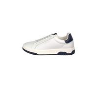 Armani Exchange Duck, Leather, Logo Back, Scarpe da Ginnastica Uomo, off White Navy, 45 EU