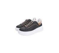 Armani Exchange Lace-up Sneakers, Scarpe da Ginnastica Donna, Nero Oro Rosa, 40 EU