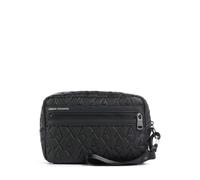 Armani Exchange Liam Borsa da toilette nero, pelle sintetica, uomo