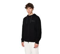 Armani Exchange Limited Edition We Beat As One Capsule French Terry-Felpa con Cappuccio con Zip, Nero, Medium Uomo